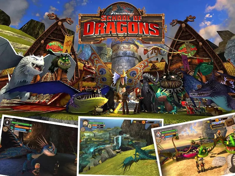 School of Dragons game promotional art