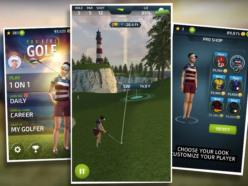 Realistic Golf Simulation Game